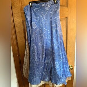Darn good yarn silk sari wrap skirt size OS